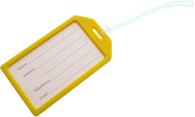 5 Pack - Premium Rigid Airline Luggage Tag Holders - Heavy Duty Hard Plastic - Image 7