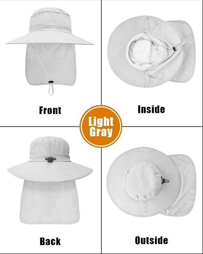 Outdoor Sun Hats with Stowable Neck Flap - Image 2