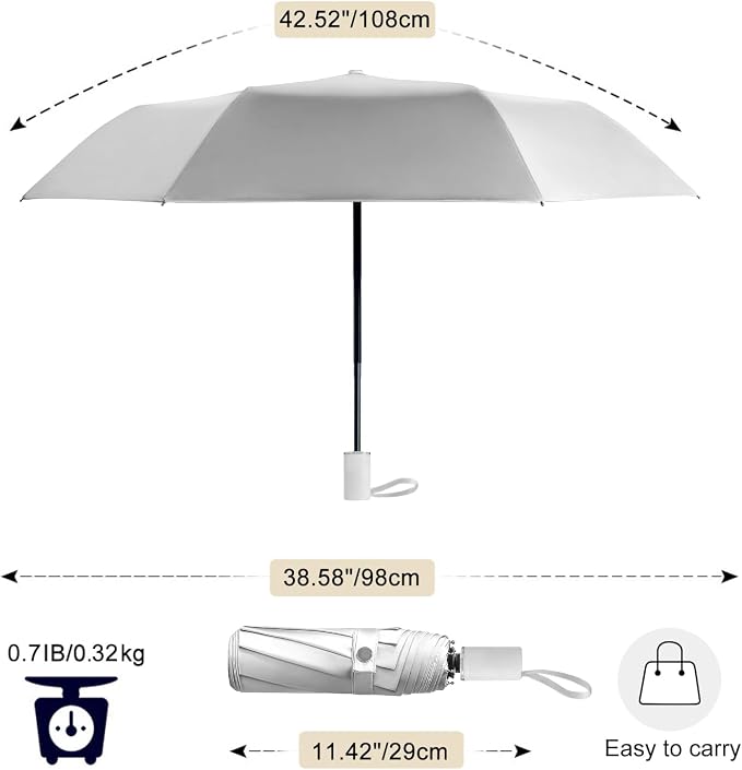 Cuby UV Sun Umbrella Compact Folding Umbrella lightweight Portable Manual - Image 7