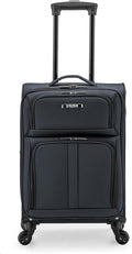 U.S. Traveler Anzio Softside Expandable Spinner Luggage, Dark Grey, Carry-on by USTraveler