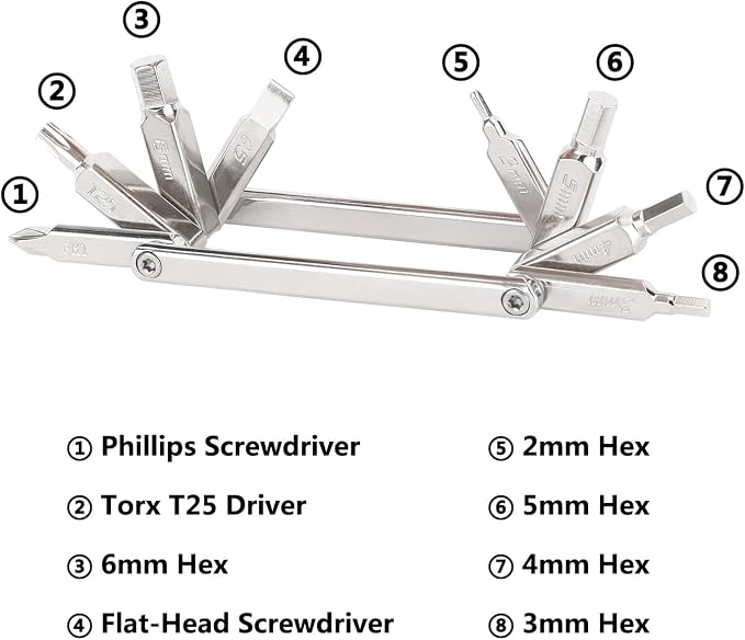CAMVATE Multi-Tool with Allen Wrenches & Screwdrivers - Image 2