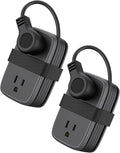 2 Pack Travel Power Strip with USB C Port, NTONPOWER Flat Plug Extension Cord by NTONPOWER