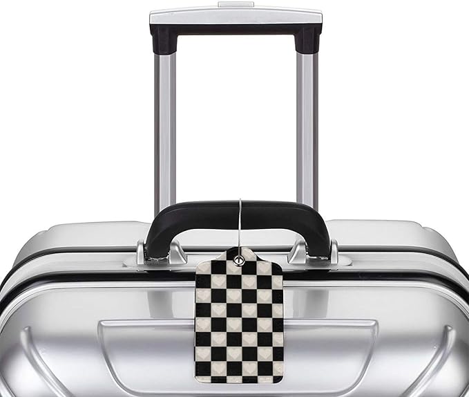 Set of 2 Luggage Tag for Suitcases Tie dye PU Leather Luggage Tag - Image 5
