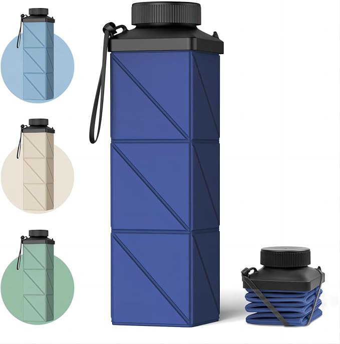 Collapsible Water Bottles, 2nd Generation Leakproof BPA-Free Travel Water by Mefold