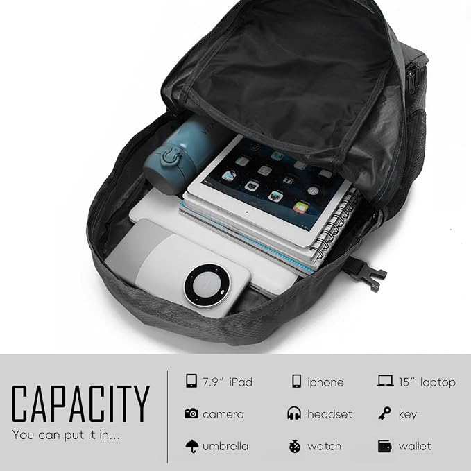 Yaopeing Lightweight Backpack, 25L Foldable Hiking Packable, Water Resistant - Image 9