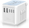 Universal Travel Adapter with 5 USB Ports & Multi AC Outlet, International by URJD