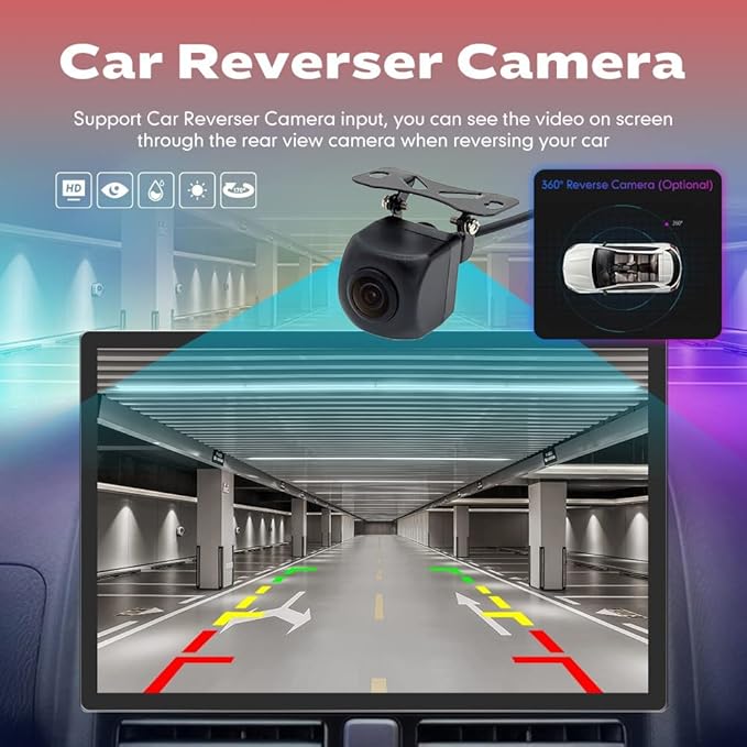 Kunfine CarPlay Android Auto Navigation Stereo GPS Radio Reverse Camera Display - Image 6