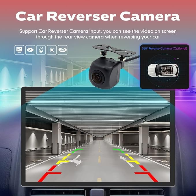 Kunfine CarPlay Android Auto Navigation Stereo GPS Radio Reverse Camera Display - Image 6