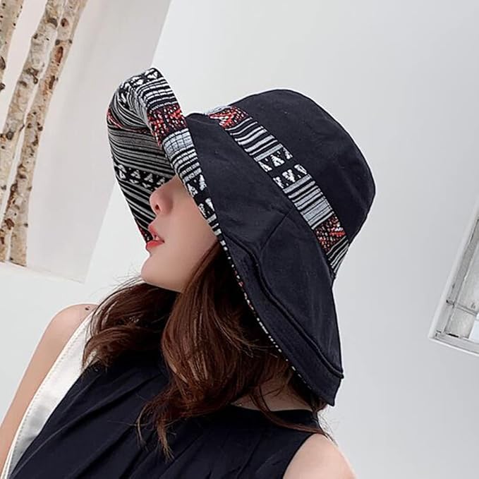 Women Wide Brim Sun Hats Metal Wired Edge Summer UV Protection Beach Fishing Hat - Image 5
