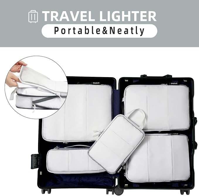 BAGAIL 6 Set Ultralight Compression Packing Cubes Packing Organizer - Image 7
