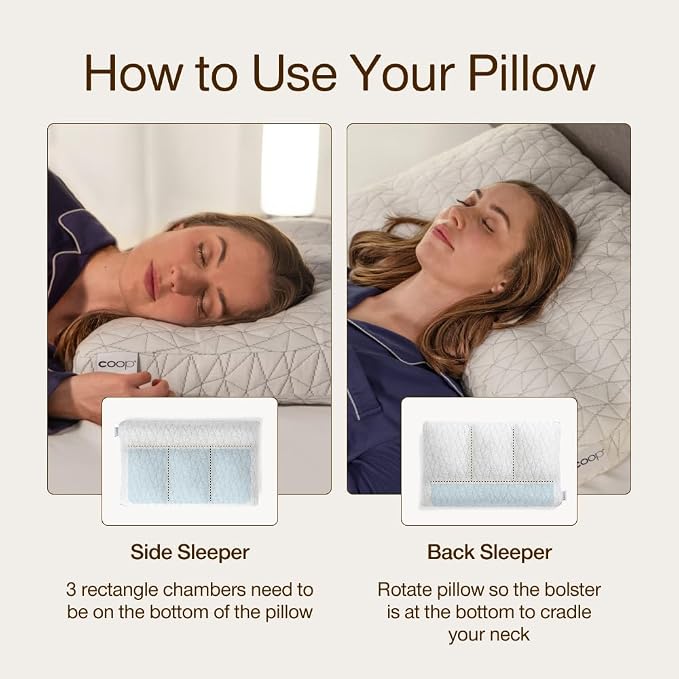 Coop Home Goods Adjustable Orthopedic Pillow Queen, Ergonomic Cervical Neck - Image 4