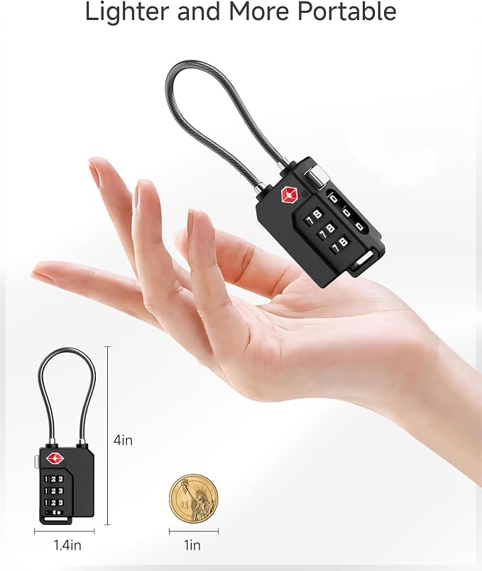 LUGGEX TSA Locks for Luggage, Suitcase Locks TSA Approved, Luggage Locks - Image 3