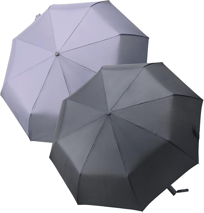 PFFY 2 Packs Travel Umbrella Windproof Auto Open & Close Collapsible Folding - Image 2