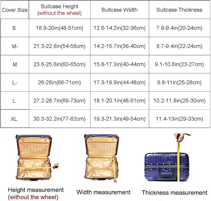 MosaiRudo Thicker Luggage Cover Elastic Suitcase Cover Protector Fits 18-32 - Image 3