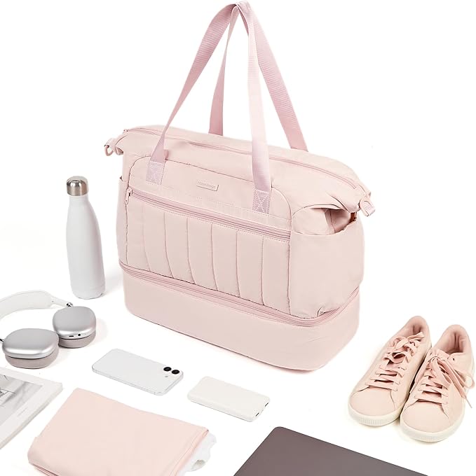 NISHEL Women's 2-in-1 Weekender Duffle Bag, Large Capacity Duffle Bag - Image 5