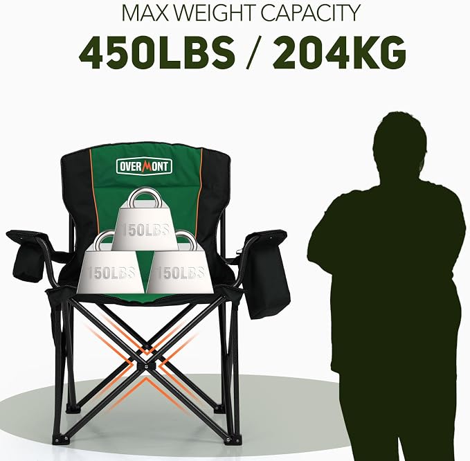 Overmont Oversized Folding Camping Chair - Image 5