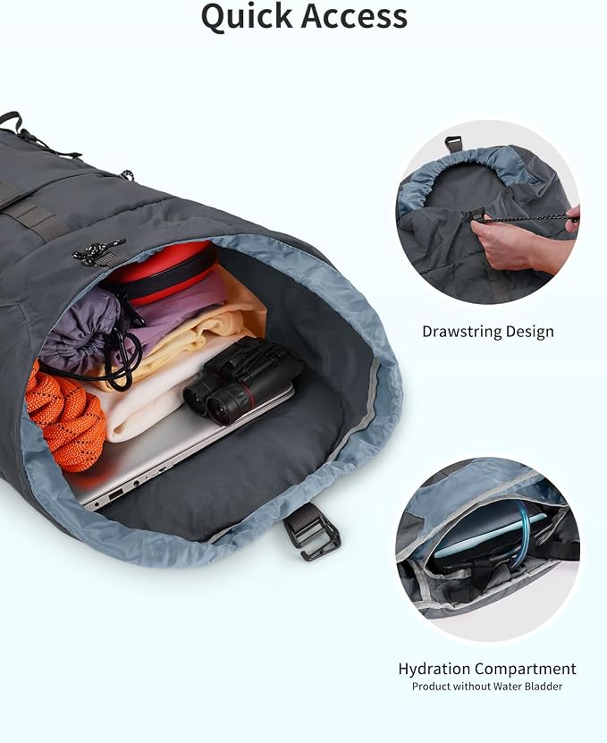 Blue Quartz Hiking Backpack 30L Lightweight Packable Backpack - Image 4