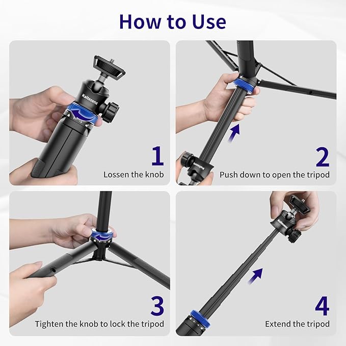 Selfie Stick Tripod for Gopro Camera, Portable Lightweight Camera Tripod for - Image 3