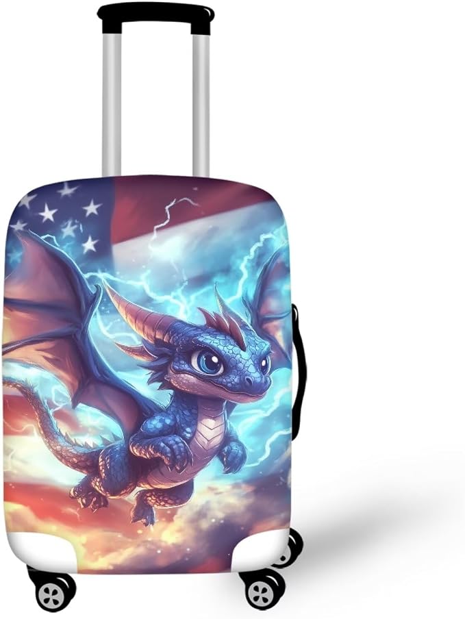 Dragon Suitcase Cover for Luggage Stretchable Washable Spandex Travel Luggage by Dremagia