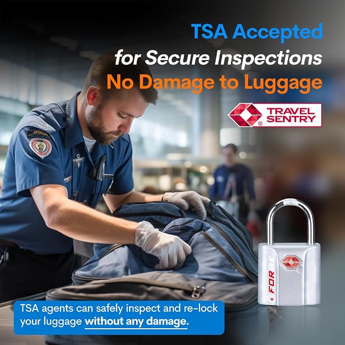 TSA Approved Luggage Locks, Ultra-Secure Dimple Key Travel Locks - Image 2