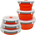 CARTINTS Red Silicone Collapsible Food Storage Containers-Prep/Storage Bowls by CARTINTS