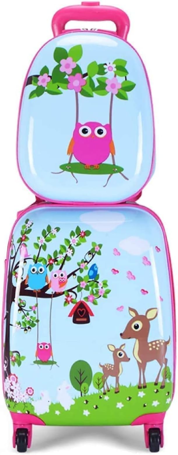 HONEY JOY Kids Luggage, 12” Travel Backpack & 16” Hard Shell Toddler Suitcase by HONEYJOY