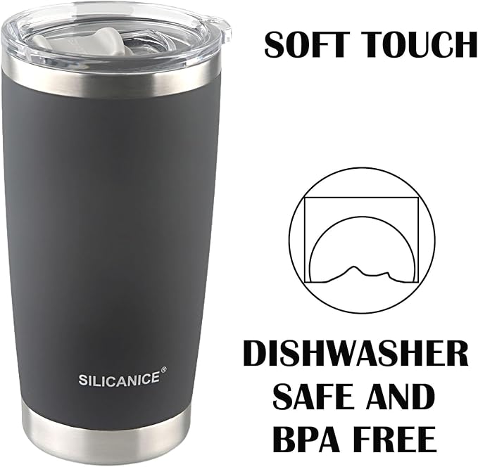 Gray The Only Soft Touch 20oz Stainless Steel Insulated Tumbler - Image 7