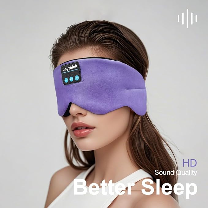 Joythink Sleep Mask Headphones Silk Wireless Bluetooth Headband Eye Mask - Image 3