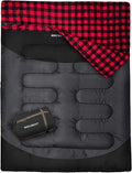 Double Sleeping Bag for Adults Machine Washable 2 Person Camping Sleeping Bag by WKFAMOUTCAMP