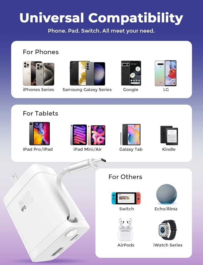 30W Retractable Wall Charger - Image 8