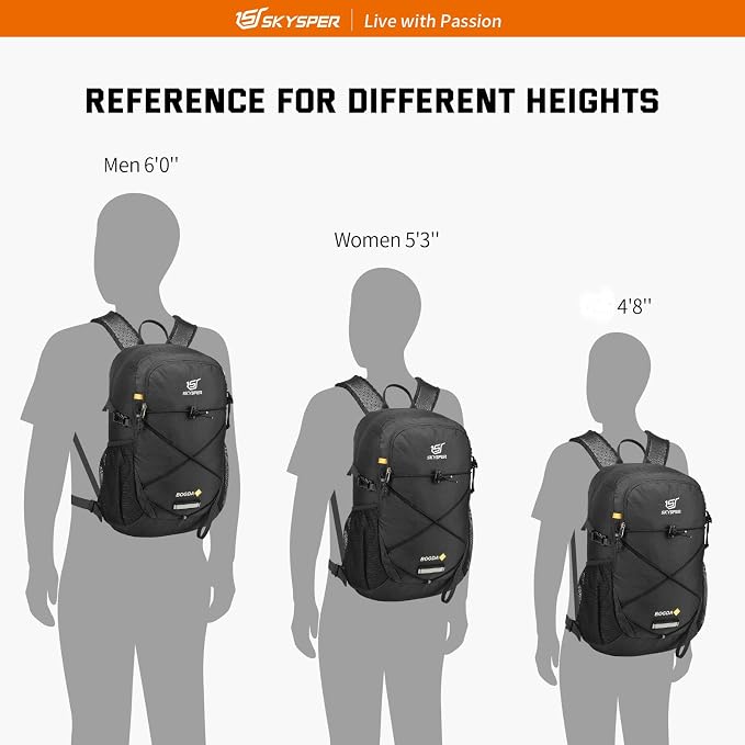 SKYSPER Small Hiking Daypack, 20L Lightweight Travel Backpacks Day Hike Pack - Image 8