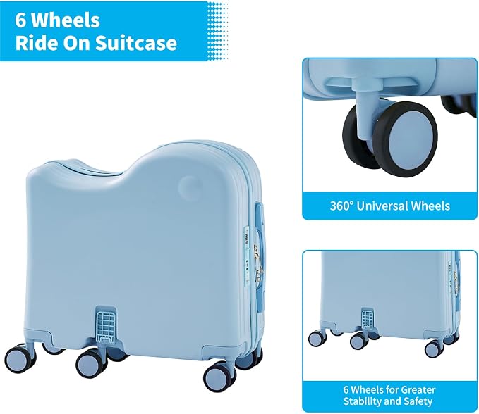 TABU Ride-on Luggage with Handbag - Image 6