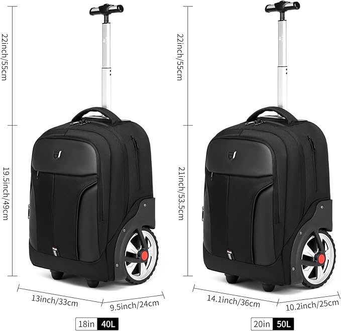 Rolling Backpack, Waterproof Backpack - Image 6