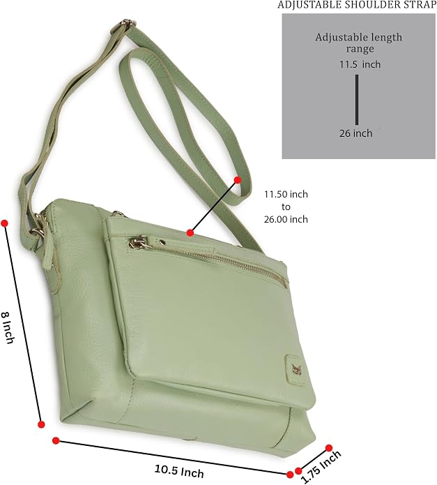 Wise Owl Accessories Small Soft Pebbled Real Leather Crossbody Handbags Purses - Image 2