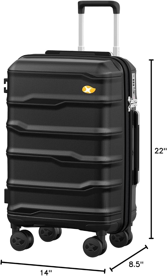 Carry On Luggage 22x14x9 Airline Approved, 20 Inch Ultra Lightweight Hardshell - Image 10