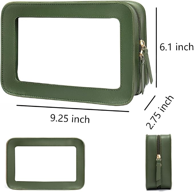 Clear Makeup Bag Small, TSA Approved Portable Toiletry Bag - Image 5