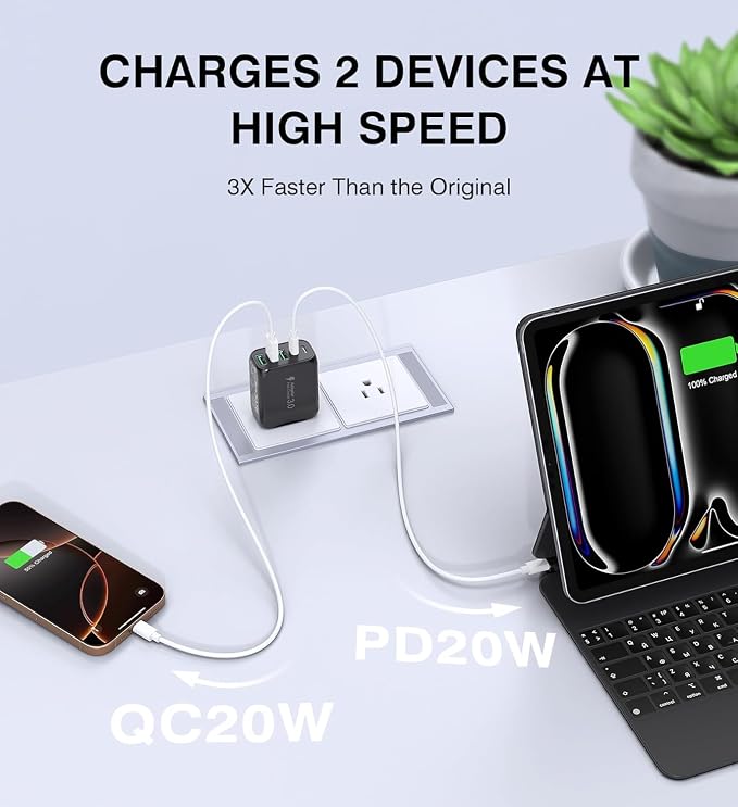 50W USB C Wall Charger Block, Galaxy S24/S23 - Image 7