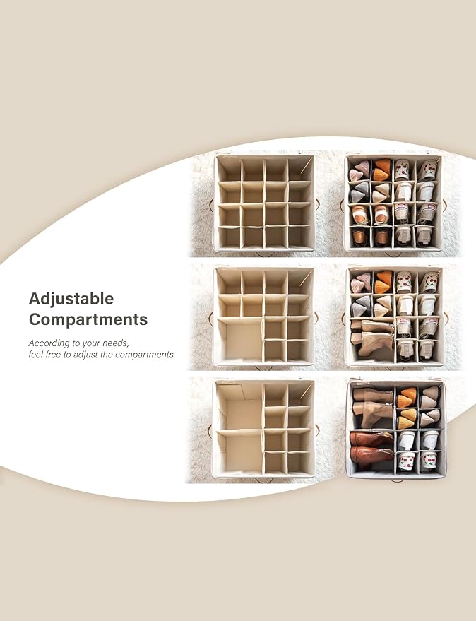 StorageWorks Shoe Organizer for Closet, Fits up to 16 Pairs, Shoe Cubby Storage - Image 4