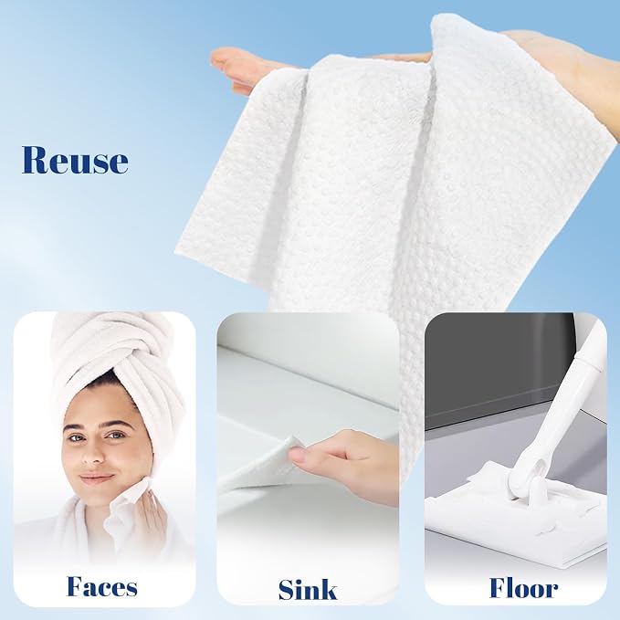 ITO Disposable Face Towel, Ultra-Soft 1-Second Quick-Dry Face Towels, Gentle - Image 8