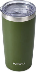 SUNWILL Travel Coffee Tumbler 20 oz, Insulated Mug by SUNWILL
