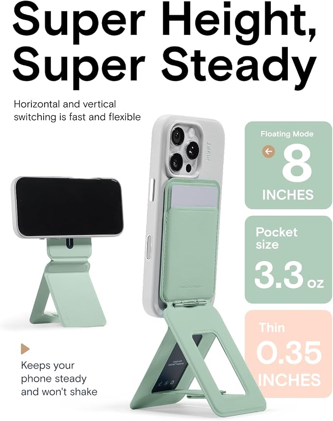 MOFT Phone Tripod Wallet for iPhone, Mulit-Angles, Lightweight Phone Stand - Image 6