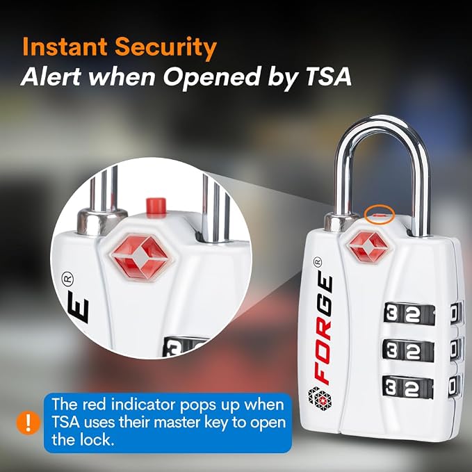Forge Luggage Locks TSA Approved Locks, Small TSA Locks - Image 3