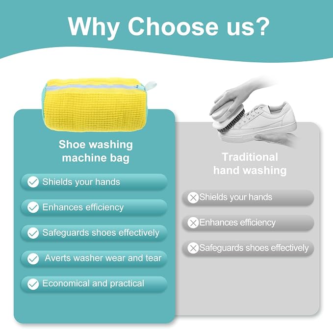 2PCS Shoe Washing Machine Bag, Durable Shoe Bag - Image 7