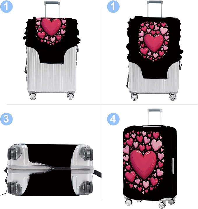Luggage Cover Washable Suitcase Protector Anti-Scratch, Stretchable Fit - Image 4