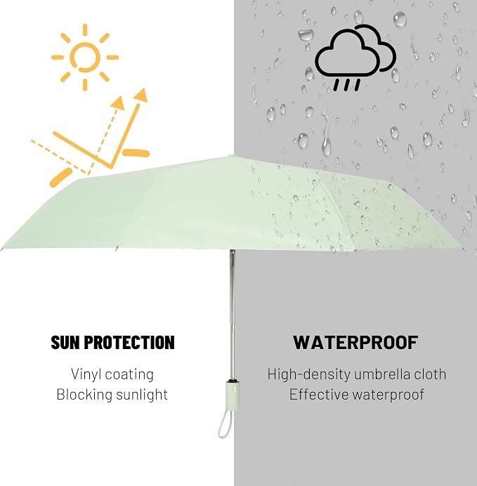 SY COMPACT Umbrella Automatic Travel Waterproof Light Folding Umbrellas Easy - Image 7