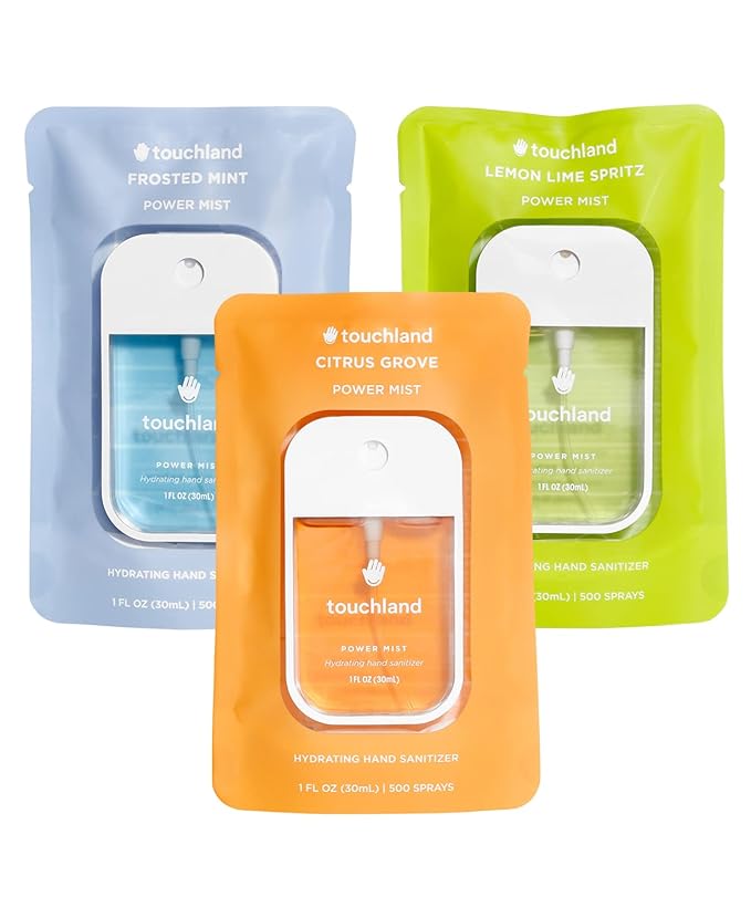Touchland Power Mist Hydrating Hand Sanitizer Spray, FRESH Trio Set, 1 FL. OZ. by Touchland