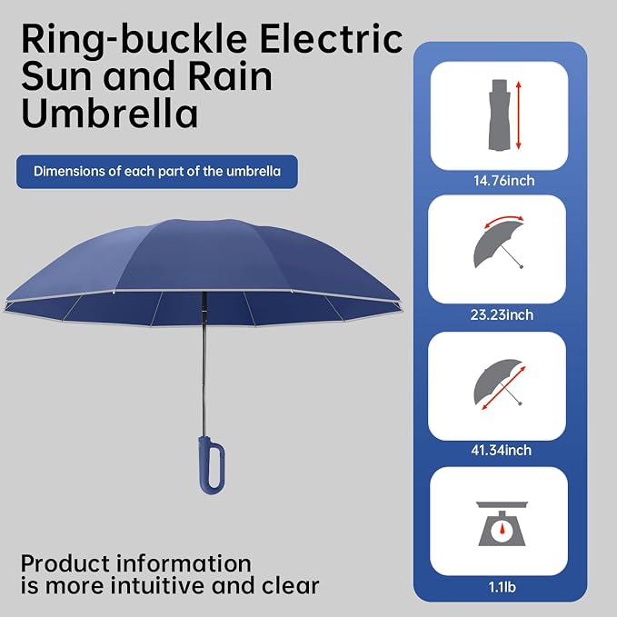 Portable Travel Umbrella, and windproof, reverse folding umbrella - Image 6