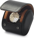 Oirlv Premium Leather Watch Roll Travel Case Single Watch Box by Oirlv