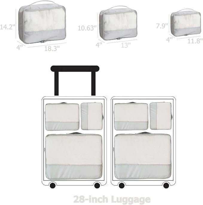DoubleTrip Packing Cubes for Suitcases Carry on Luggage Organizer 6 Set Travel - Image 3