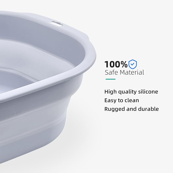 2 Pack Collapsible Wash Basin Set, Foldable Dish Tub, Small Medium Portable Sink - Image 5